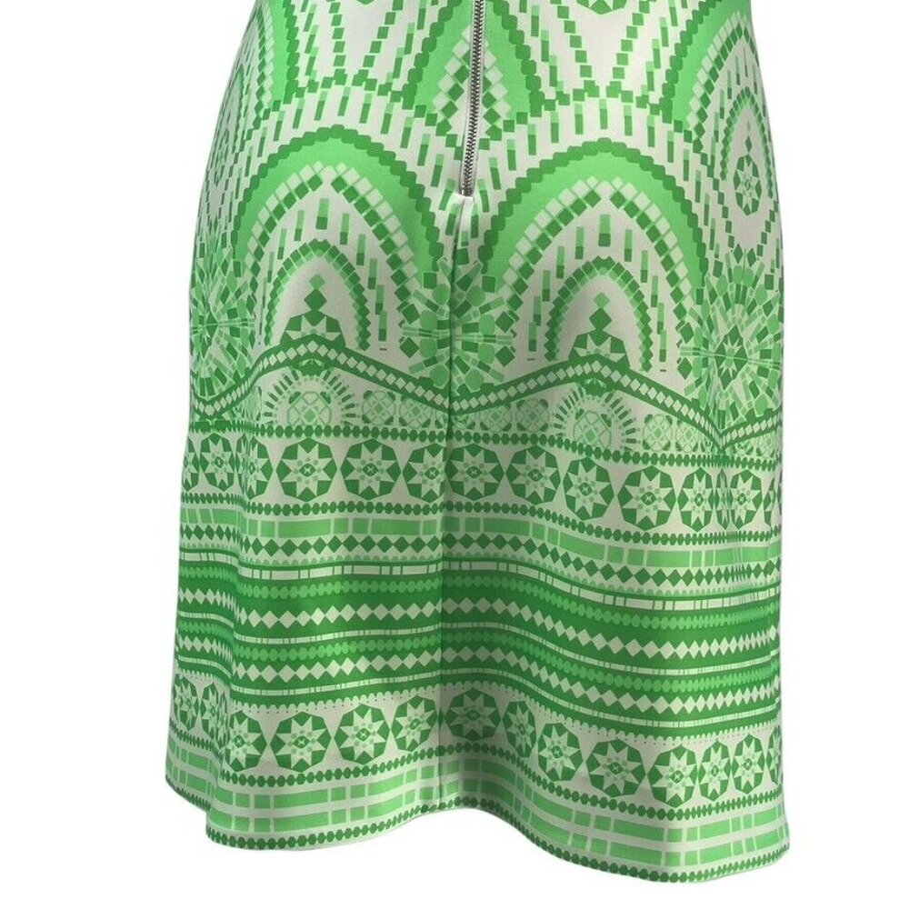 Just Taylor Geometric Pattern Sleeveless Shift Dress With Back Zipper Closure - Picture 8 of 13